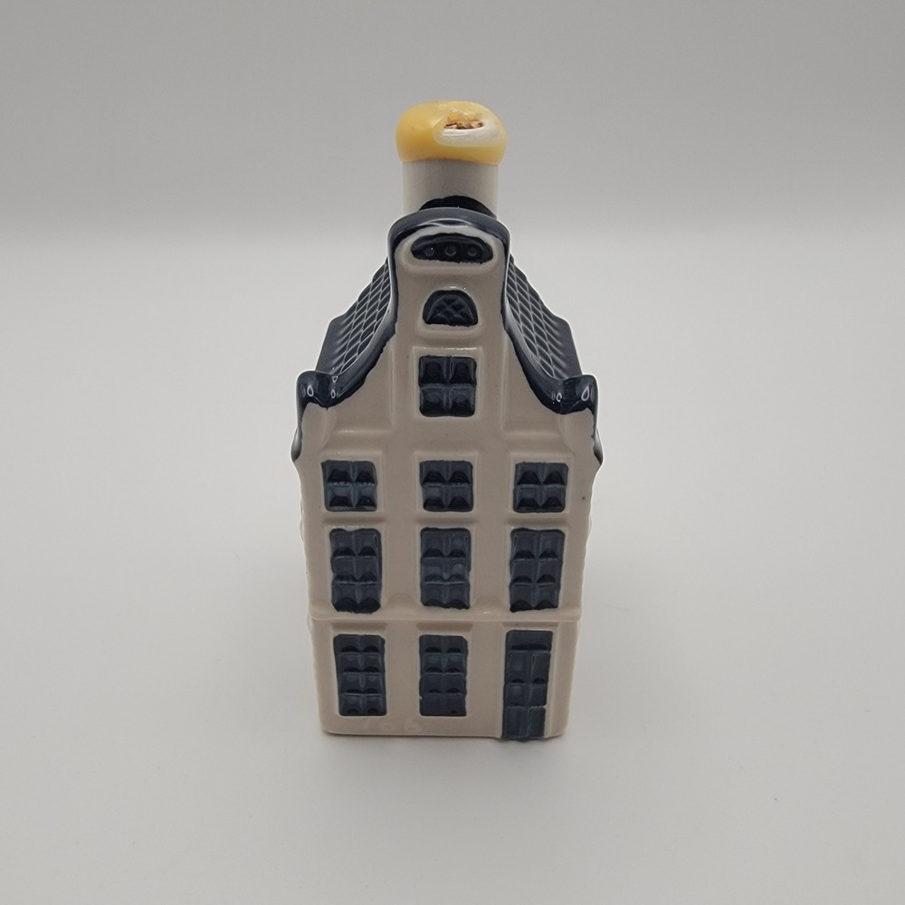KLM Bols Blue Delft House 19 Miniature Bottle 2013 Empty Dutch Ceramic